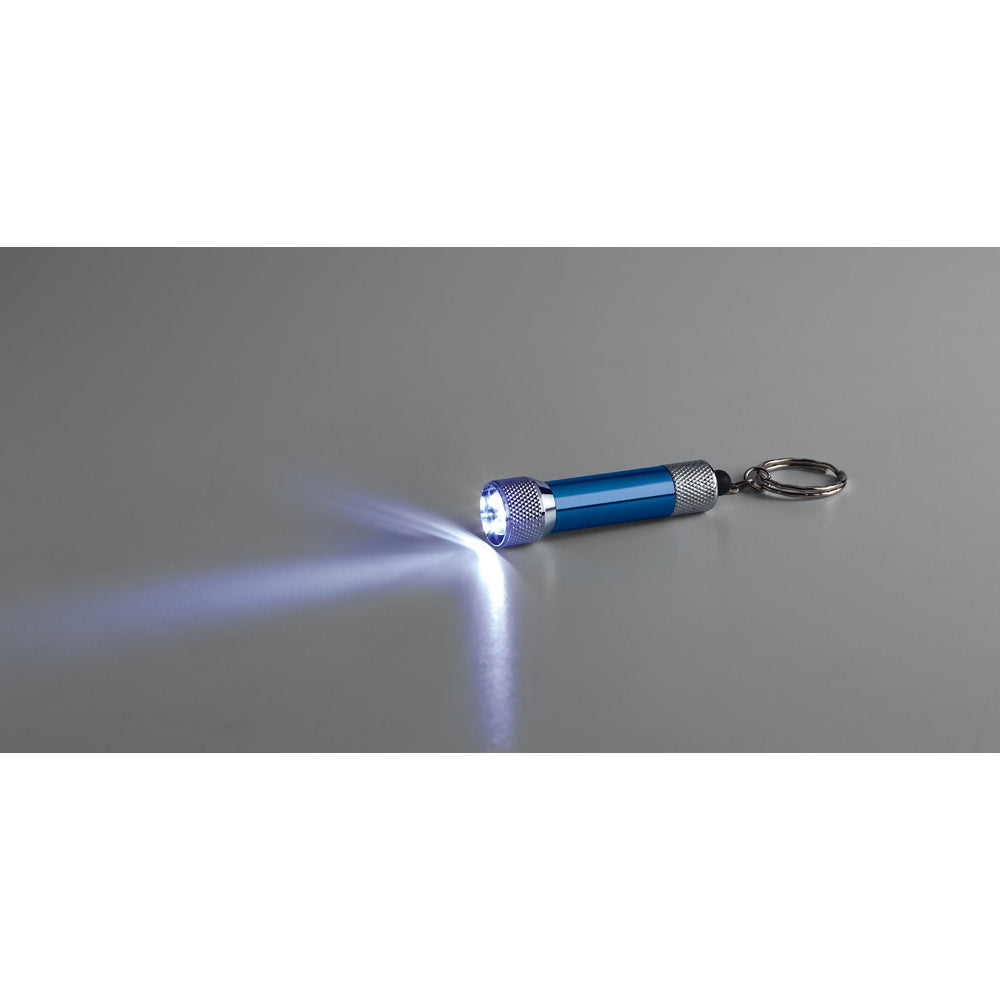 Re-Lergan. Aluminium Keyring (92% Recycled) With 3-Light Led Torch