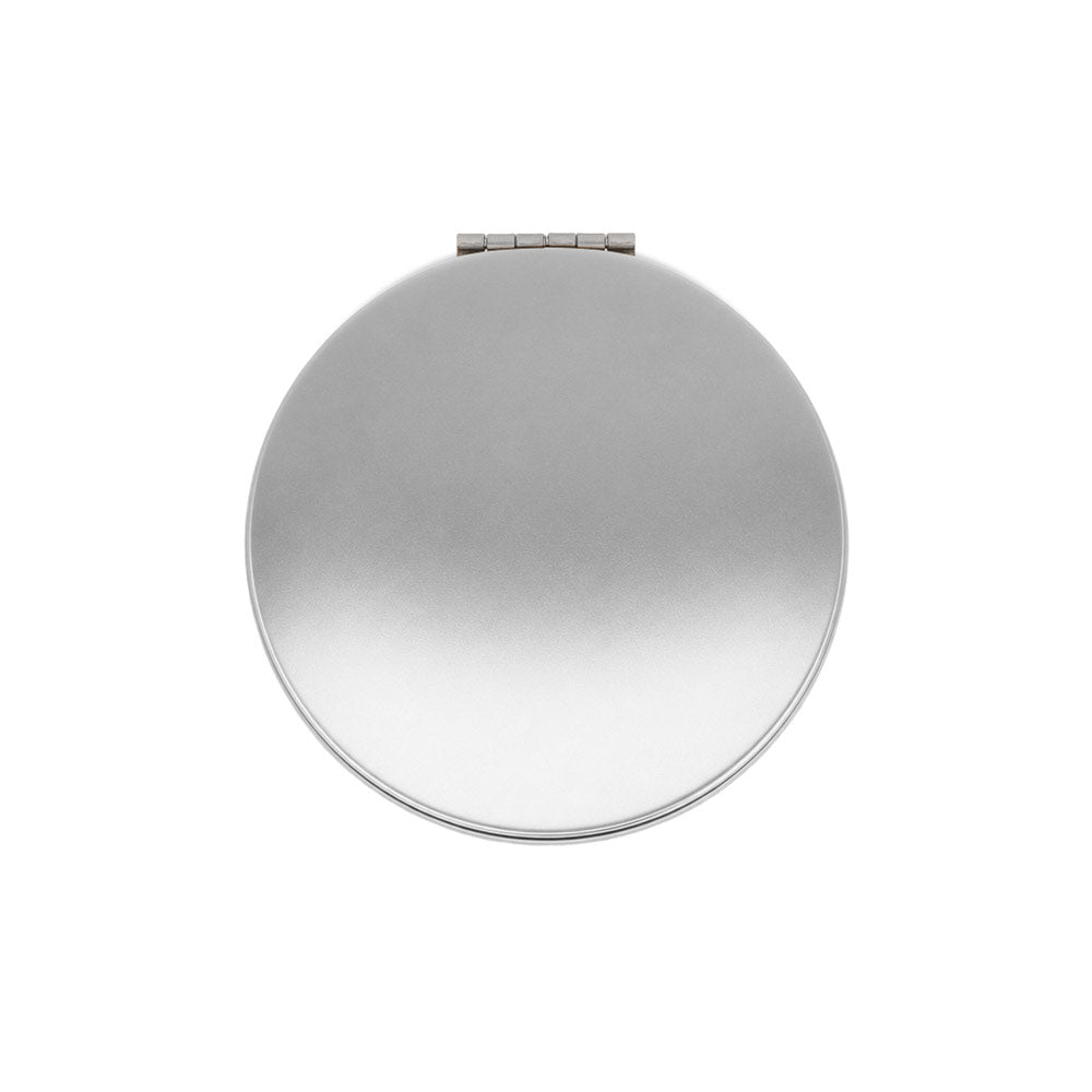 Kayla. Double-Sided Round Aluminum Mirror With Magnetic Closure