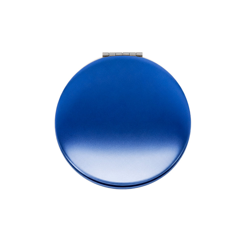 Kayla. Double-Sided Round Aluminum Mirror With Magnetic Closure