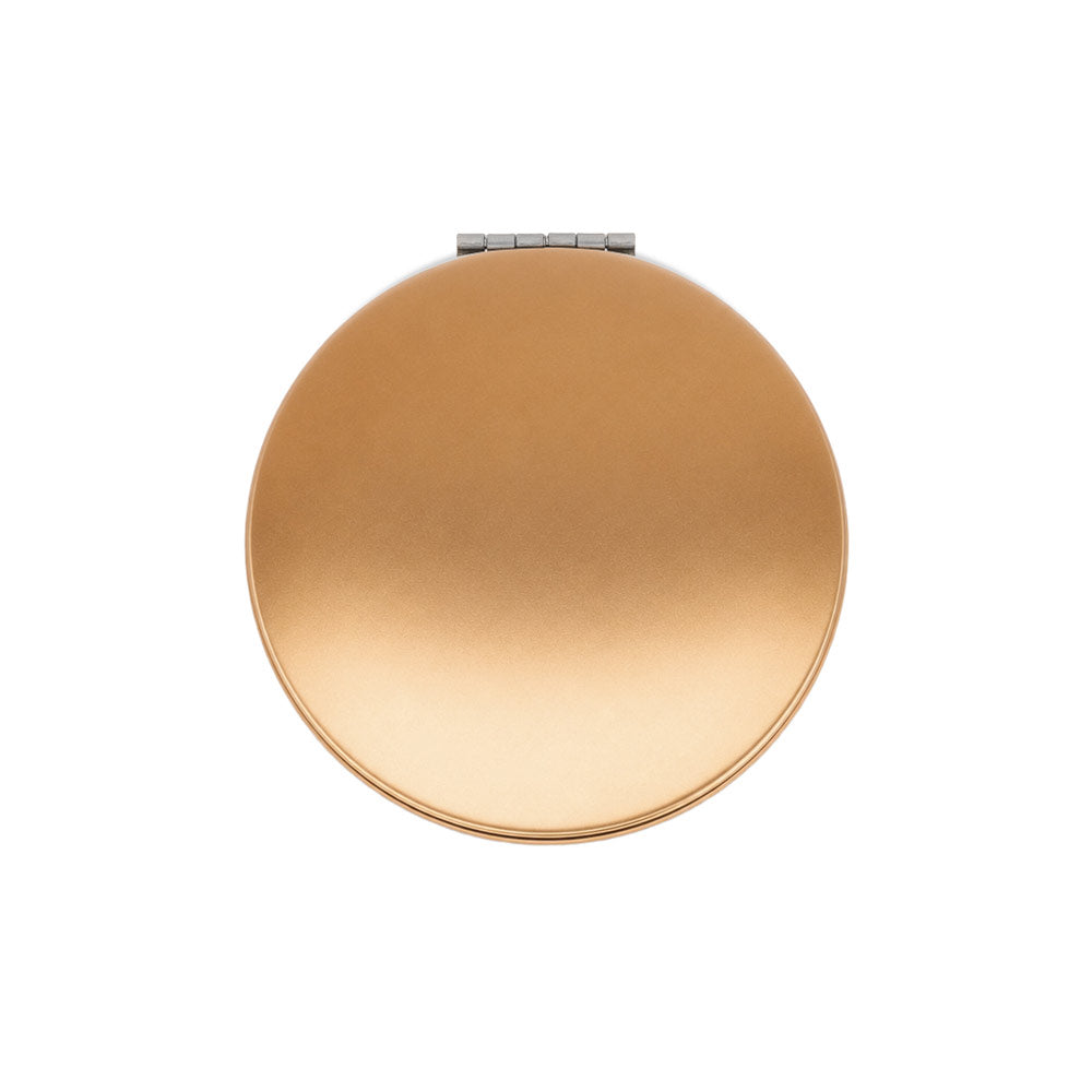 Kayla. Double-Sided Round Aluminum Mirror With Magnetic Closure