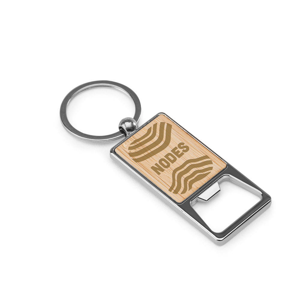 Sylvester. Rectangular Iron Keychain With Bottle Opener