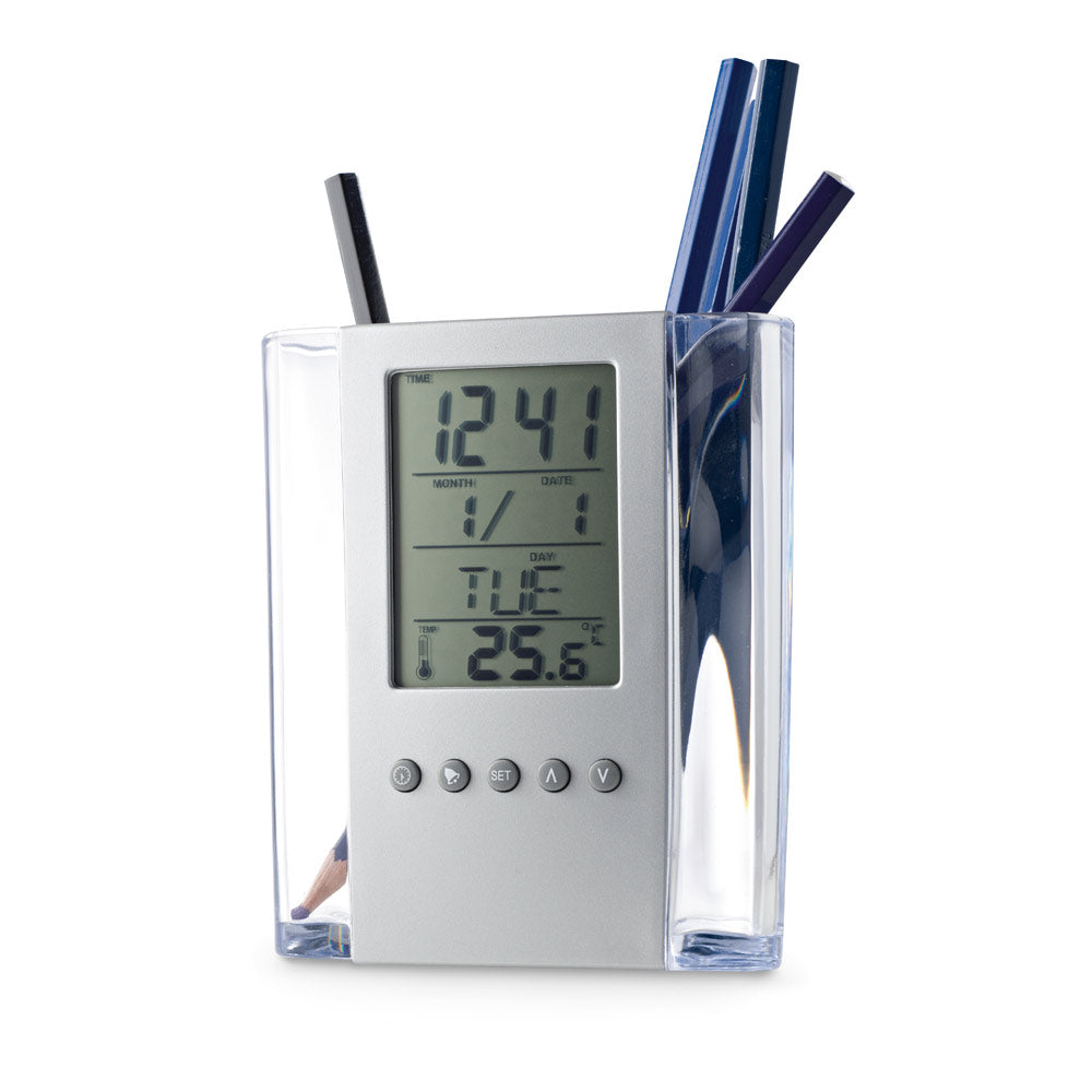 Edem. Multifunctional Digital Desk Clock With Pen Holder