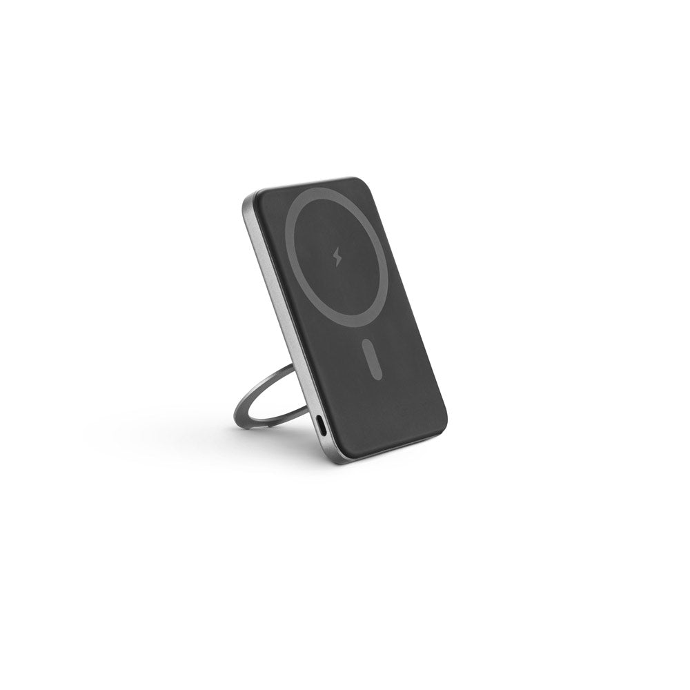 Warshel 5. 5'000 Mah Magnetic Power Bank With 15W Superfast Wireless Charger In Recycled Abs (100% Rabs) With Stand