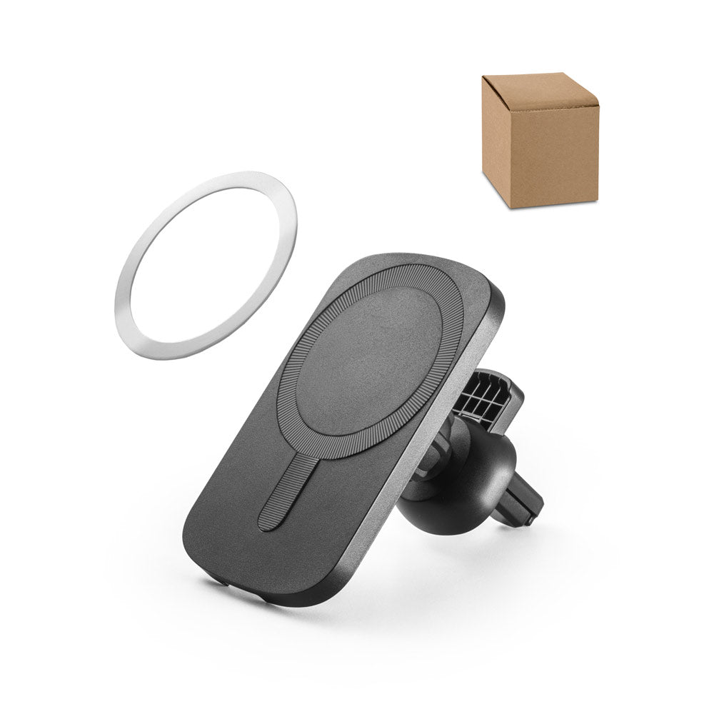 Koch. Car Smartphone Holder With Wireless Magnetic Charger 15W In Recycled Abs (100% Rabs)