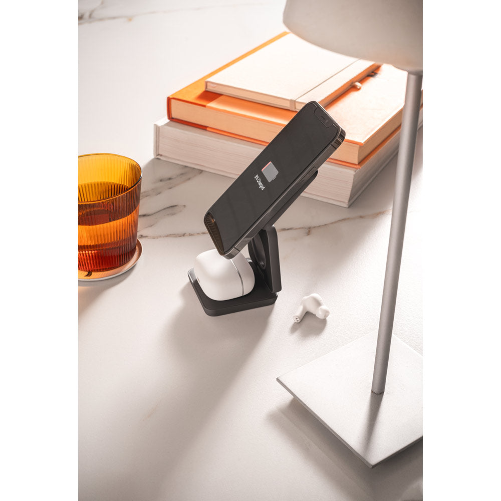 Broglie. Super Fast 15W 4-In-1 Magnetic Wireless Charger In Recycled Abs (100% Rabs)