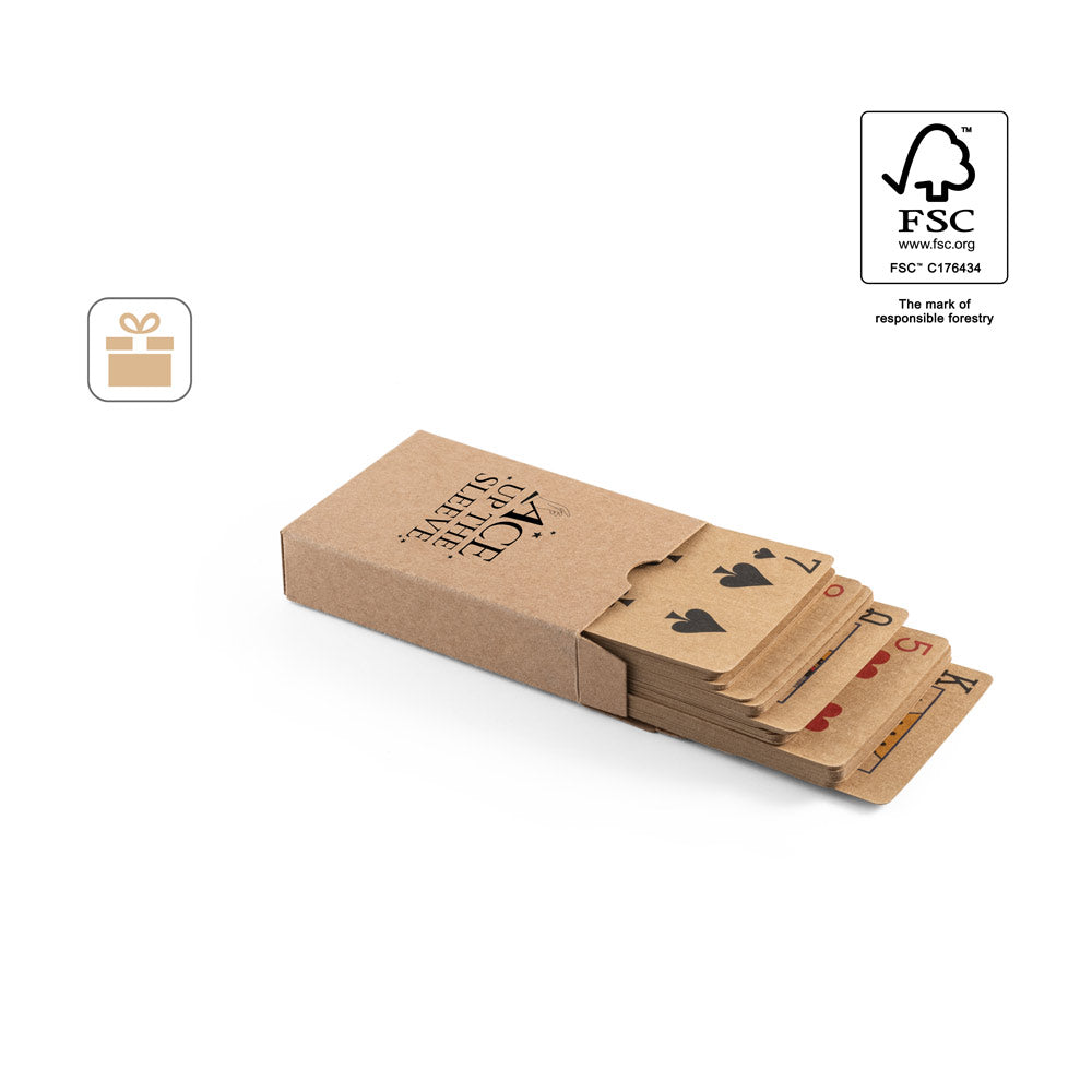 Fischer. Deck Of 54 Classic Cards In Kraft Paper, Made From Fsc™ Certified Material And Other Controlled Materials