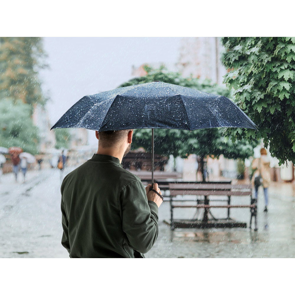 Cimone. Telescopic Umbrella In Recycled Polyester (100% Rpet) 190T Pongee With Automatic Opening