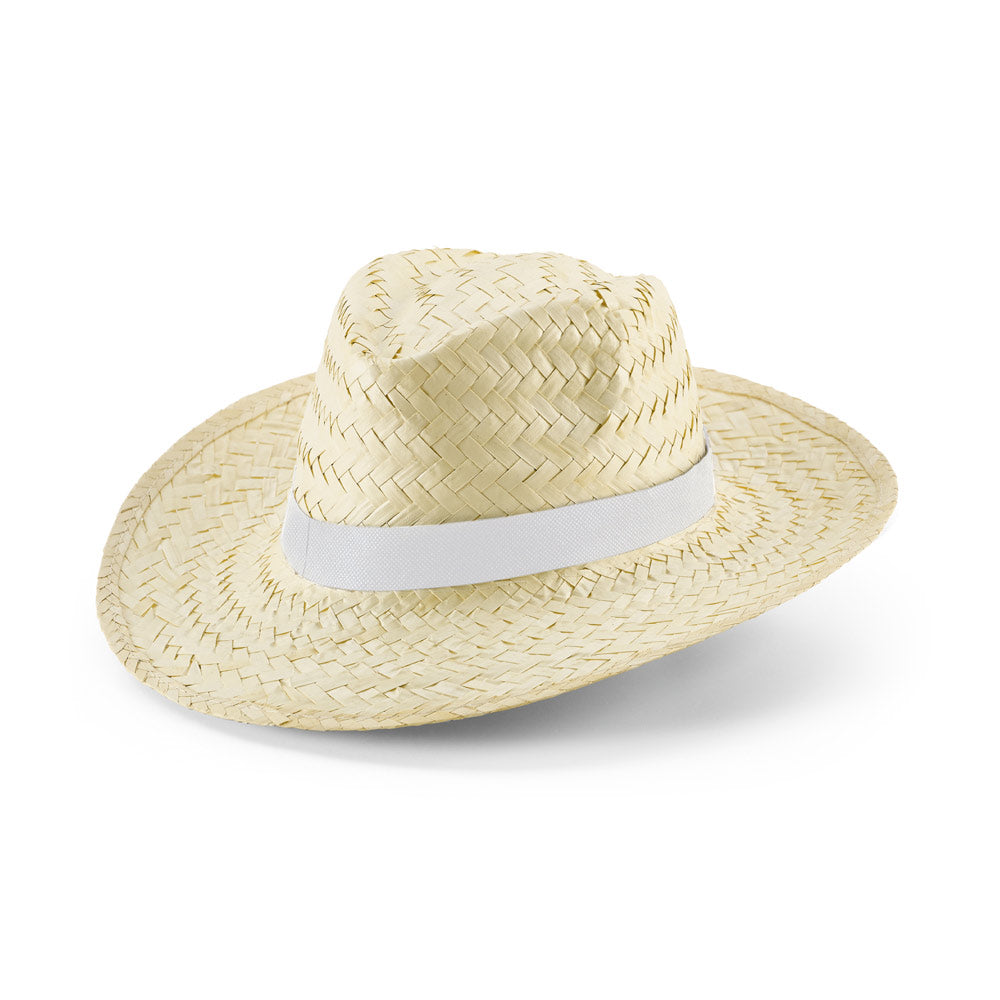 Edward Rib. Natural Straw Hat With Sublimated Elastic Band