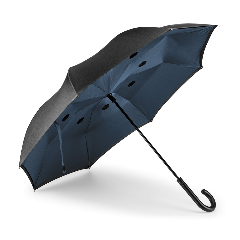 Angela. 190T Pongee Reversible Folding Umbrella