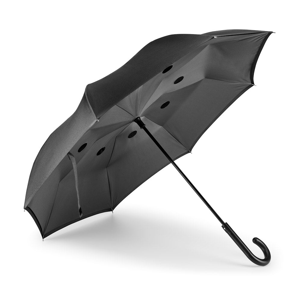 Angela. 190T Pongee Reversible Folding Umbrella