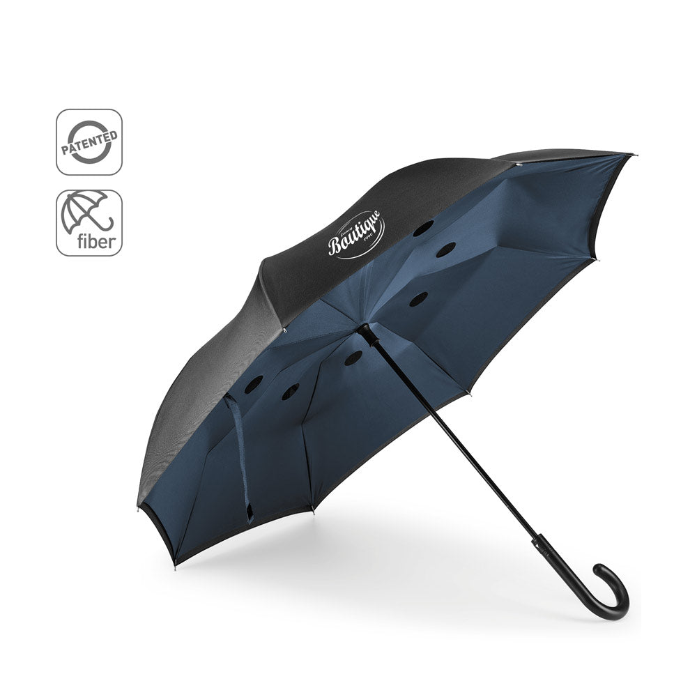 Angela. 190T Pongee Reversible Folding Umbrella