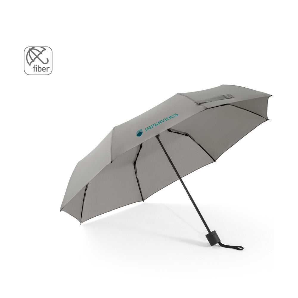 Aiden. 21" Umbrella In Recycled Polyester (100% Rpet) Pongee 190T, Foldable In 3 Sections