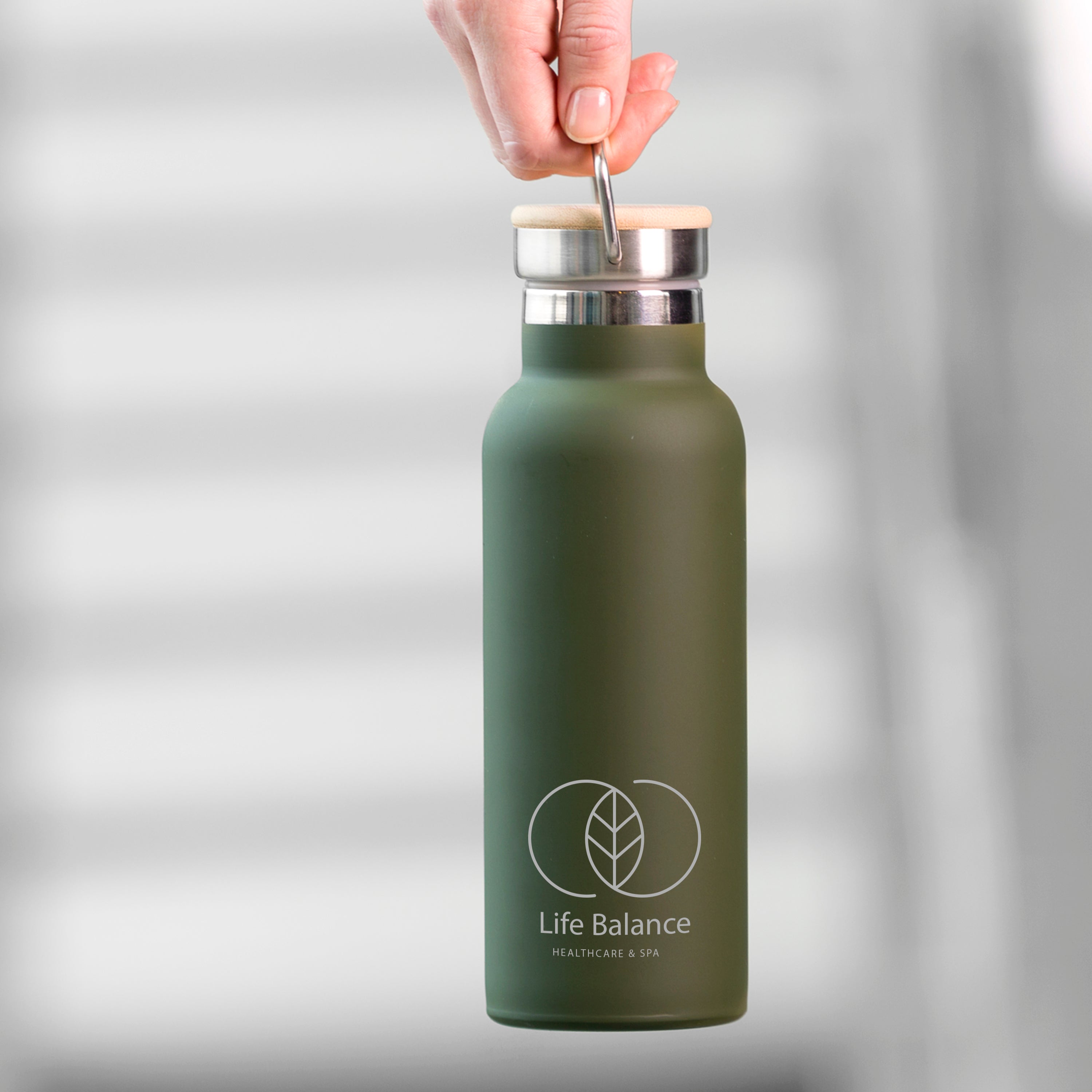 500ml Bamboo Lid Insulated Water Bottle
