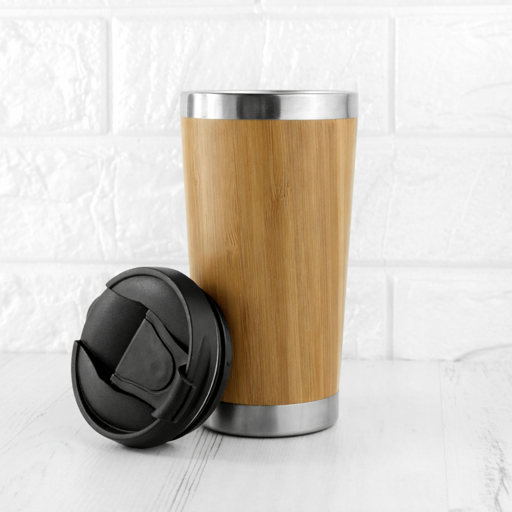 350ml Insulated Bamboo Travel Mug