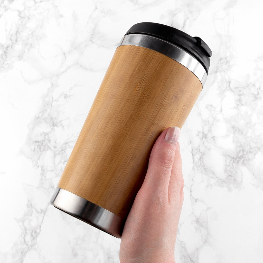 350ml Insulated Bamboo Travel Mug