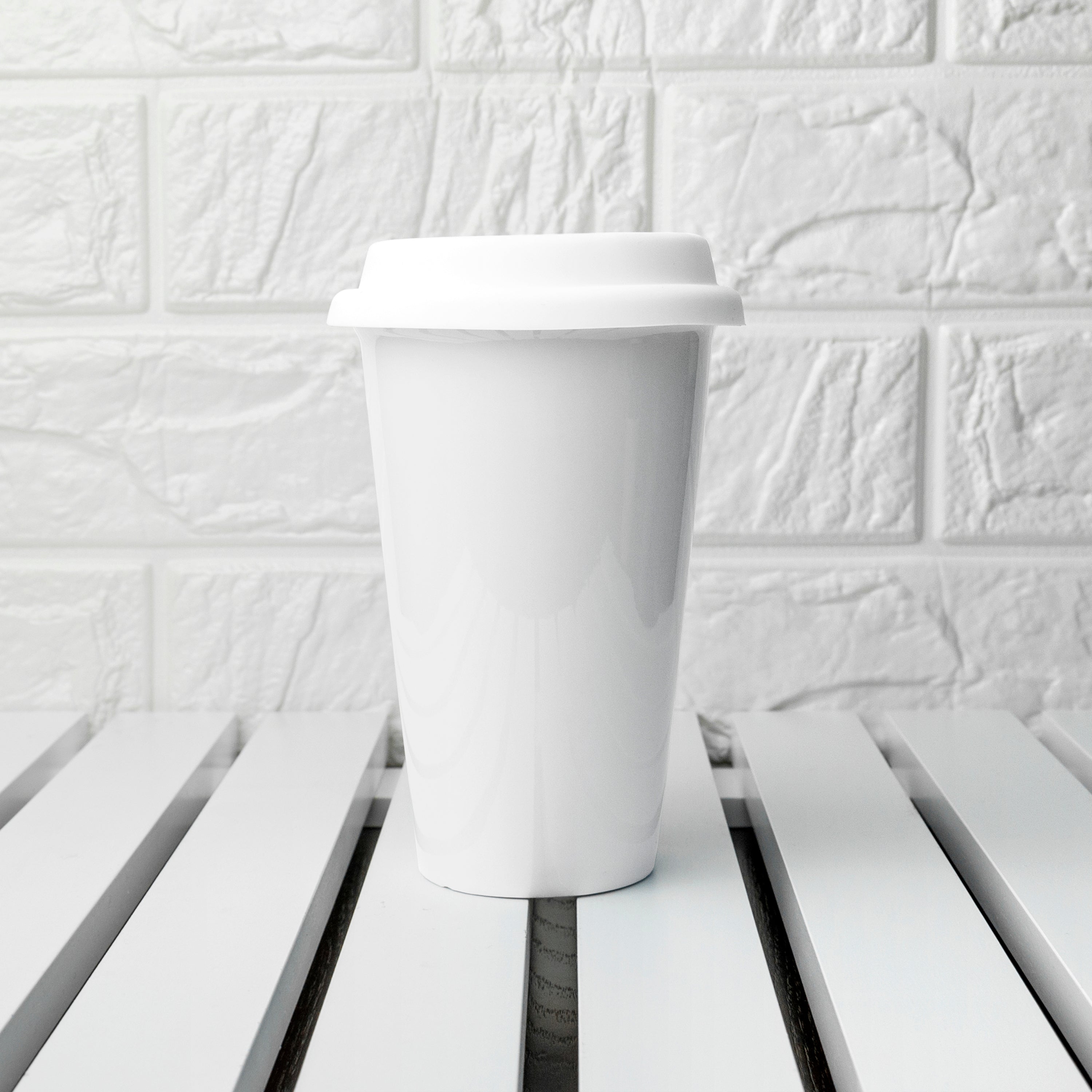 12oz Double Jacketed Ceramic Travel Mug