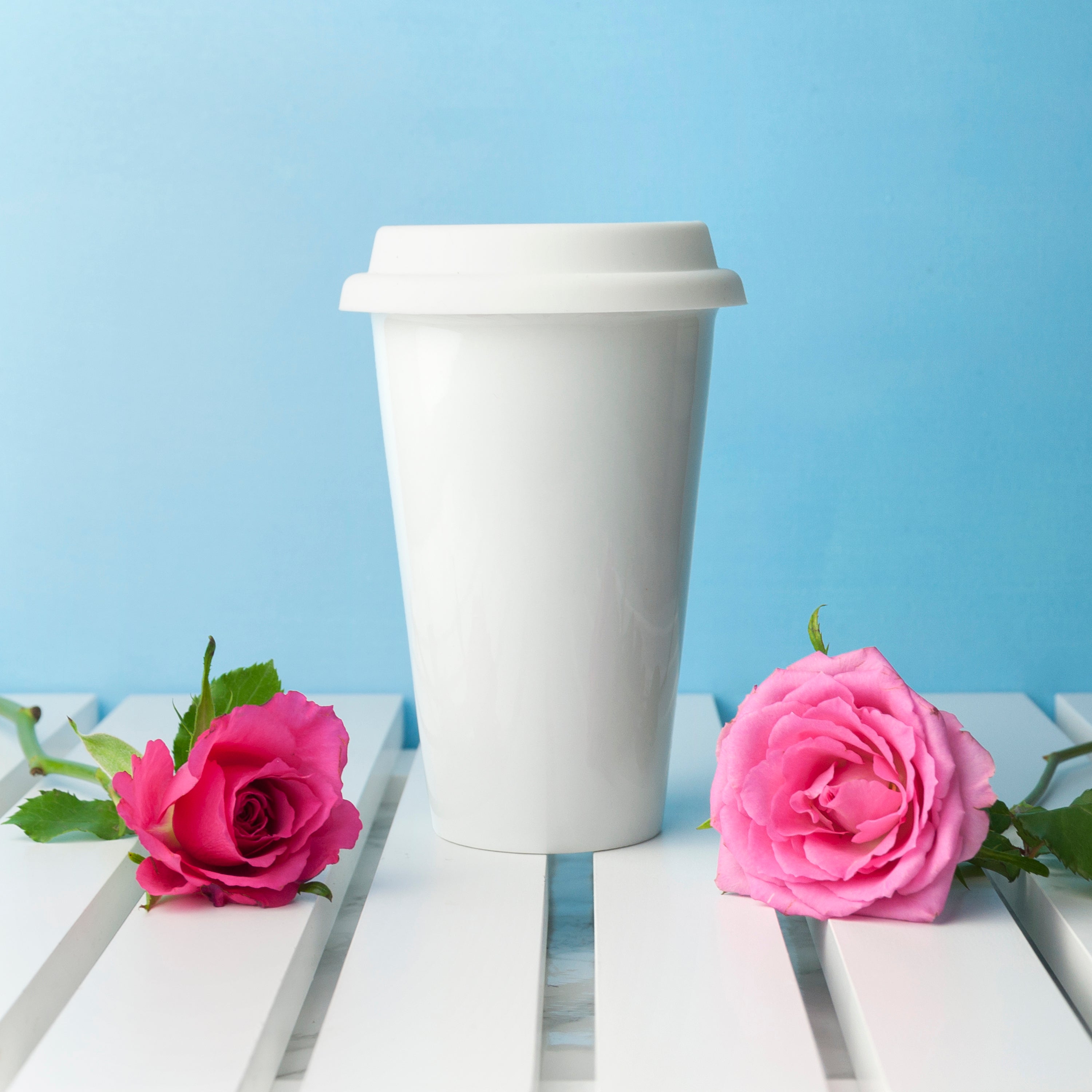 12oz Double Jacketed Ceramic Travel Mug