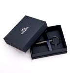 Key Ring Bold Stripe Black