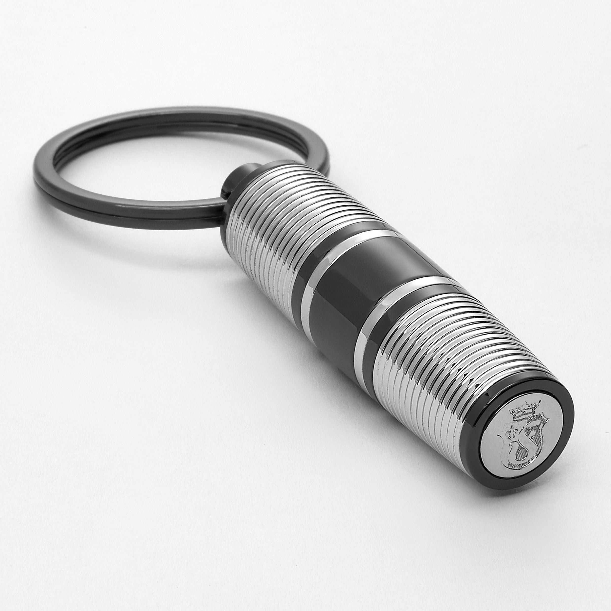 Key Ring Bold Stripe Black