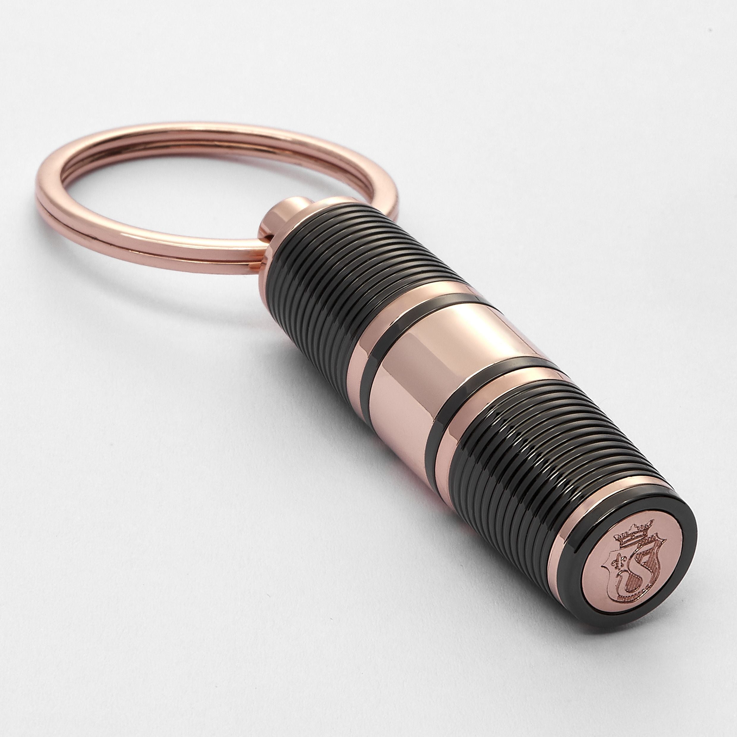 Key Ring Bold Stripe Black