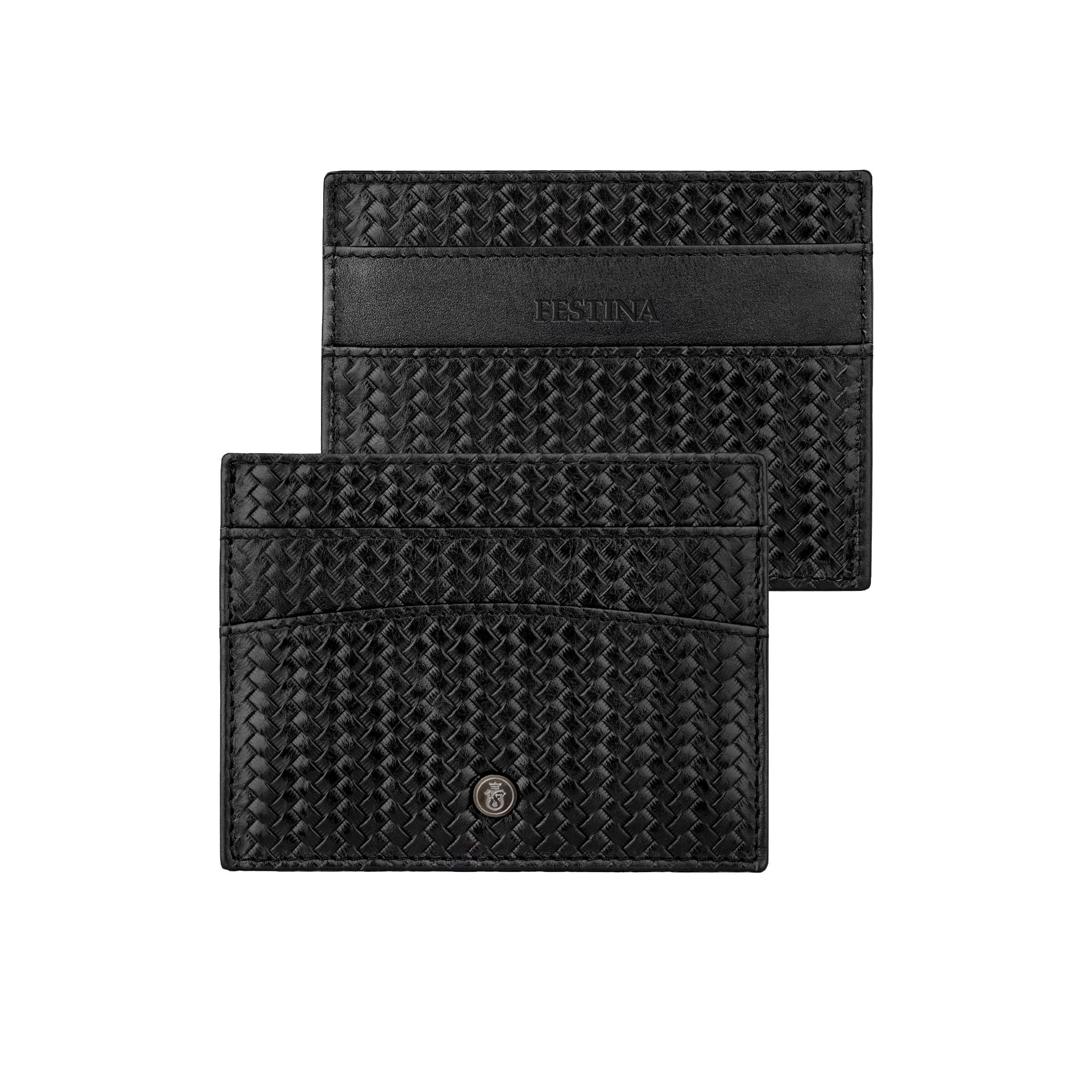 Card Holder Interlace Black