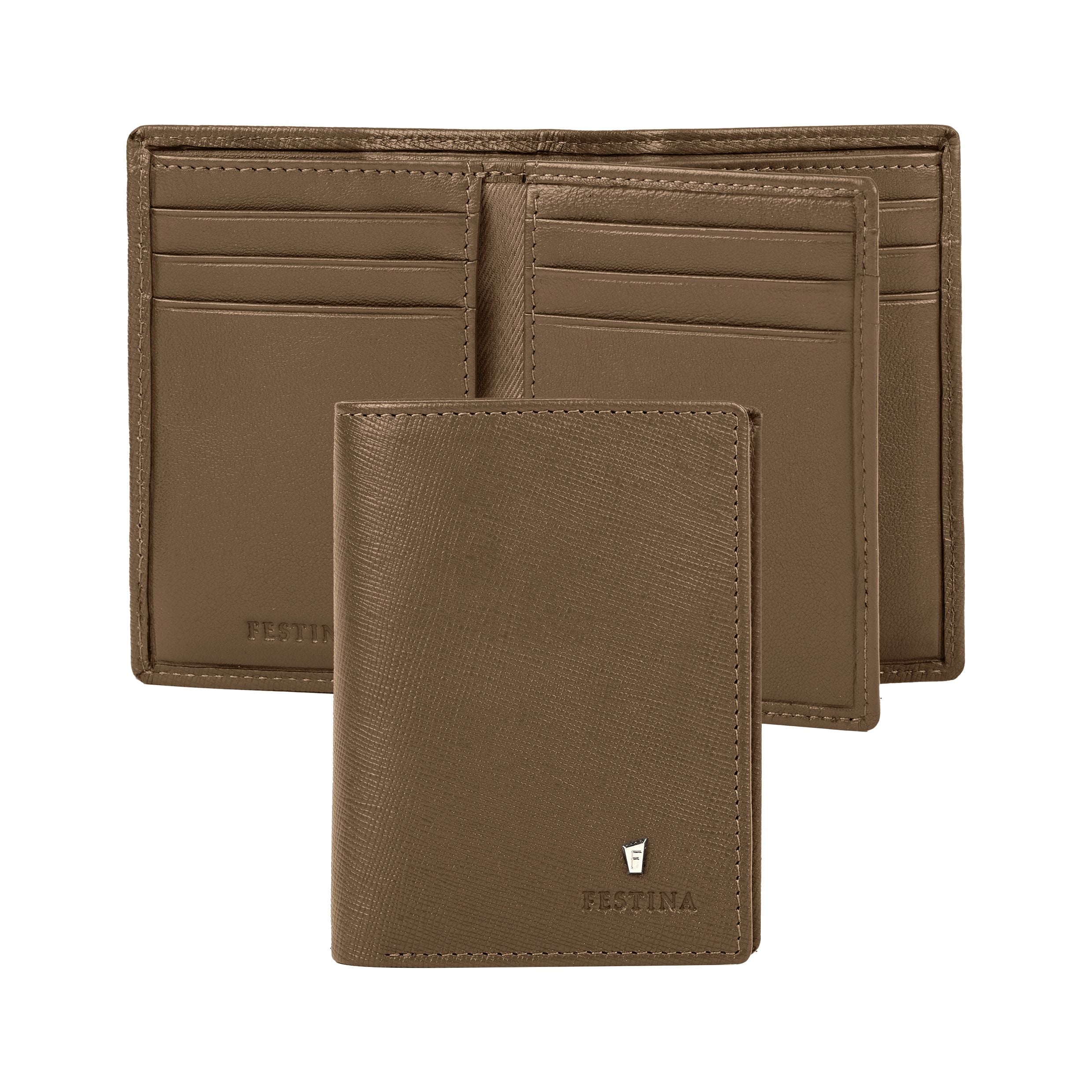 Card Holder With Flap Chronobike Camel