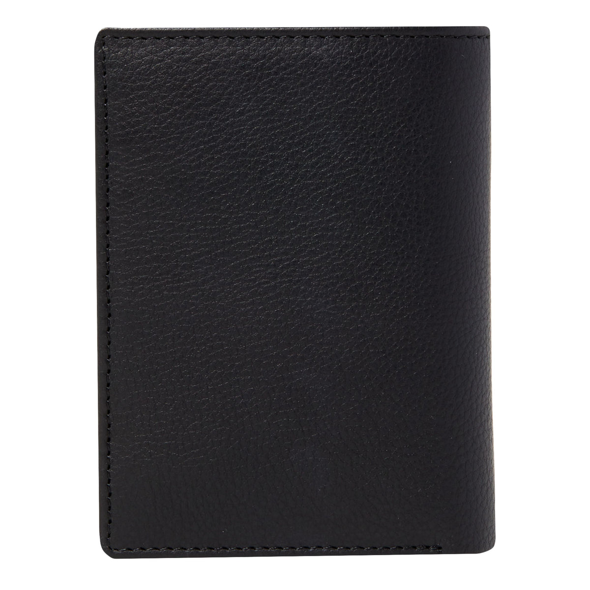 Card Holder With Flap Button Black
