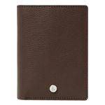 Card Holder With Flap Button Black