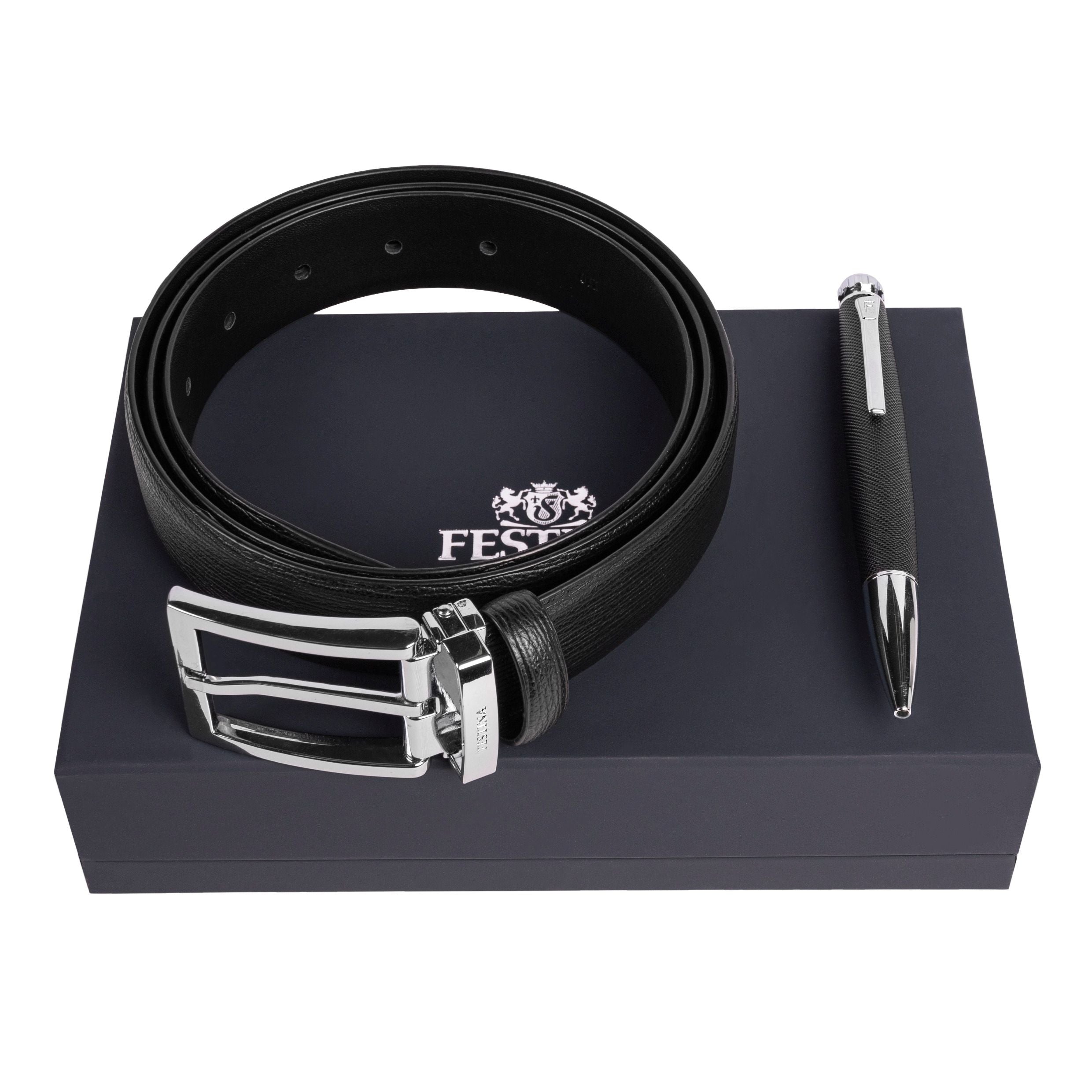 Set Festina Black (Ballpoint Pen & Belt)