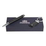 Set Chronobike Black (Ballpoint Pen & Key Ring)