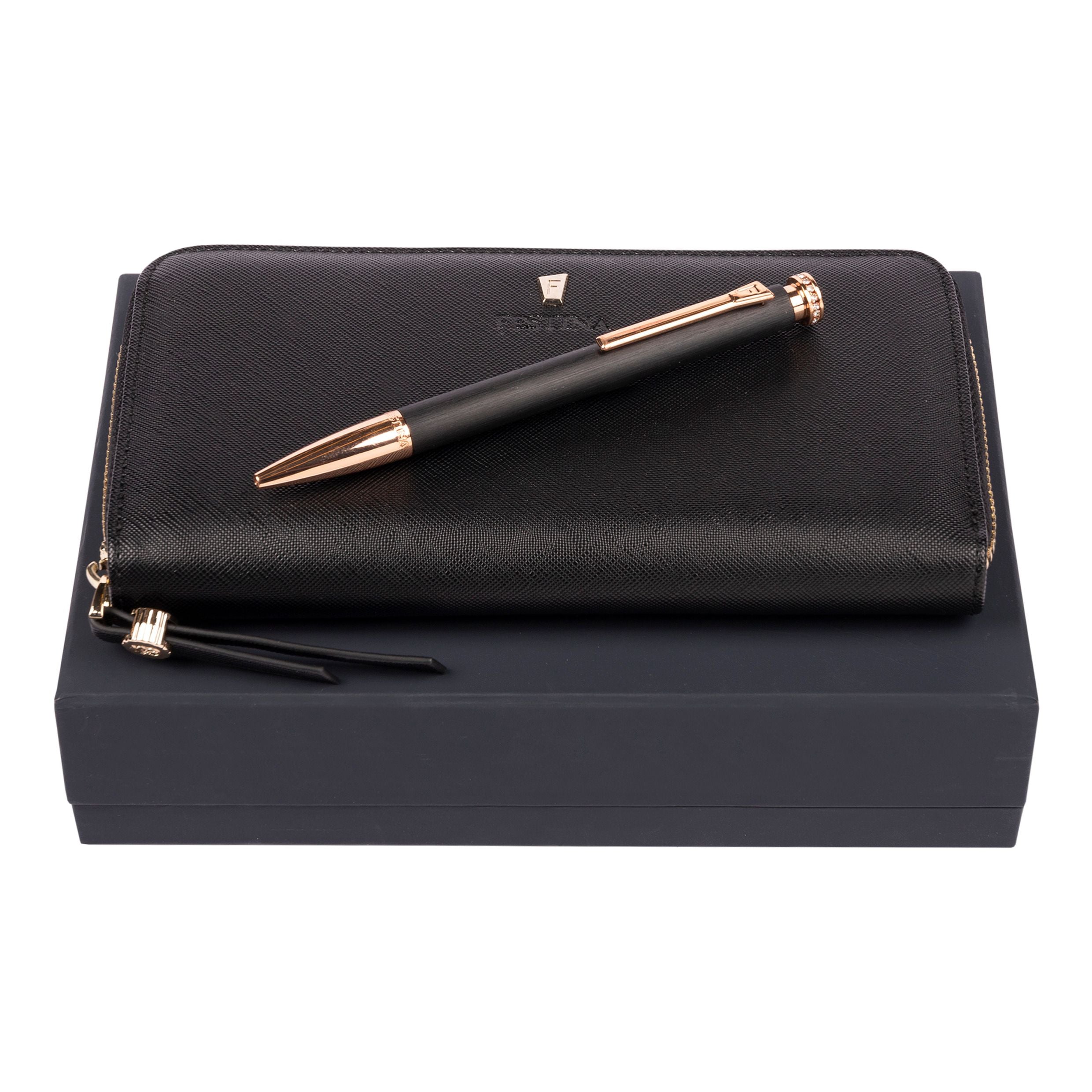 Set Mademoiselle Black (Ballpoint Pen & Travel Purse)