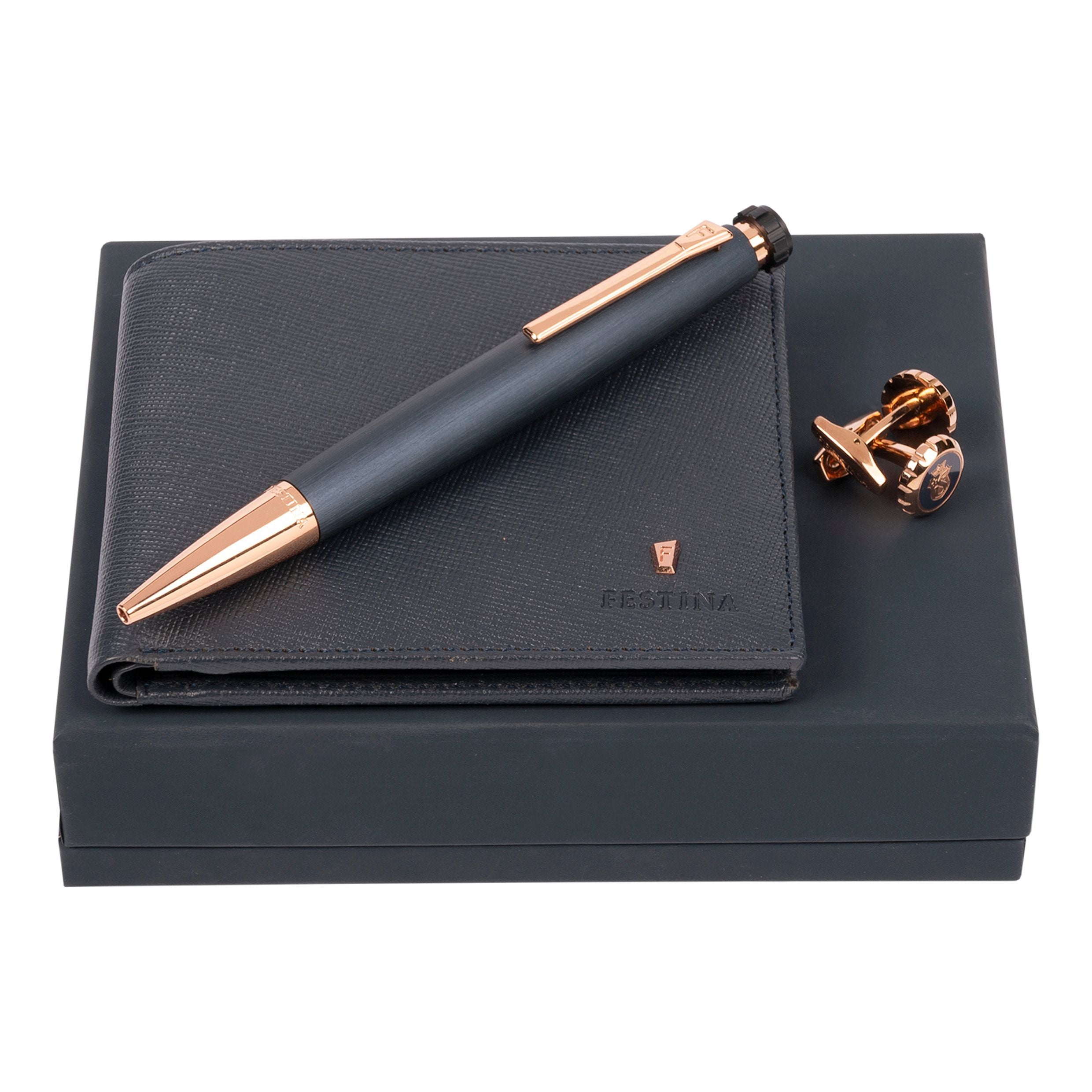 Set (Ballpoint Pen, Wallet & Cufflinks)