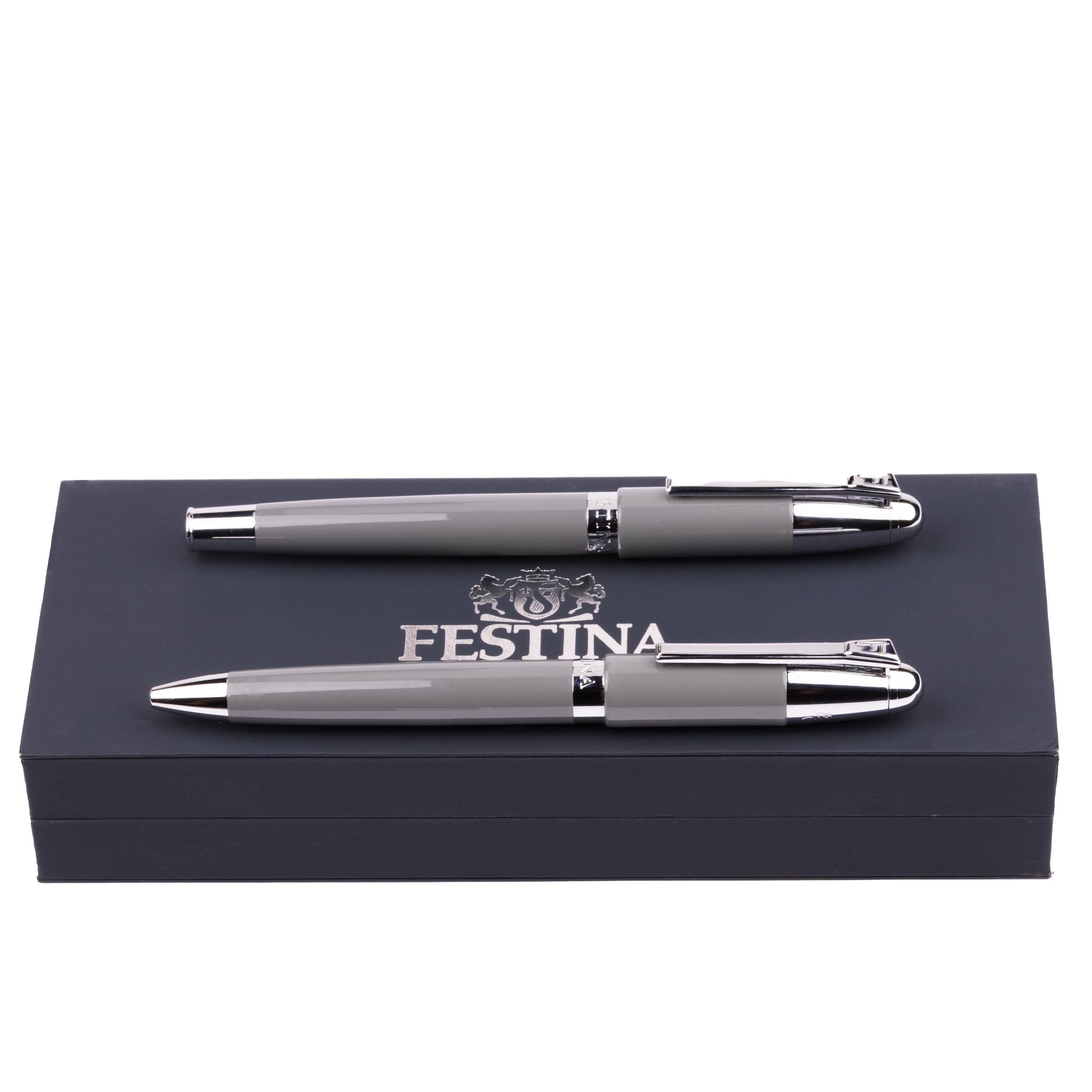 Set Classicals Chrome White (Ballpoint Pen & Fountain Pen)