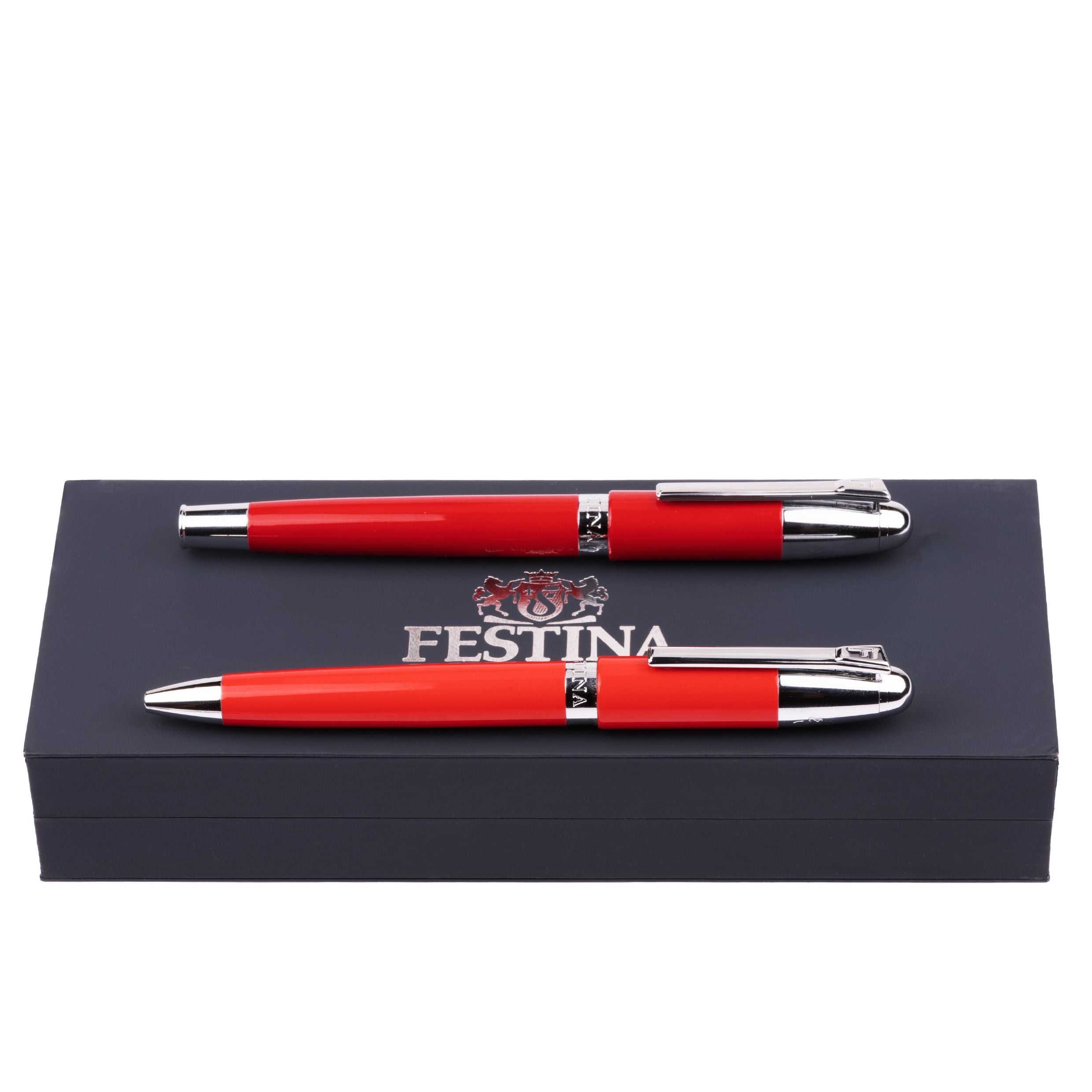 Set Classicals Chrome White (Ballpoint Pen & Fountain Pen)