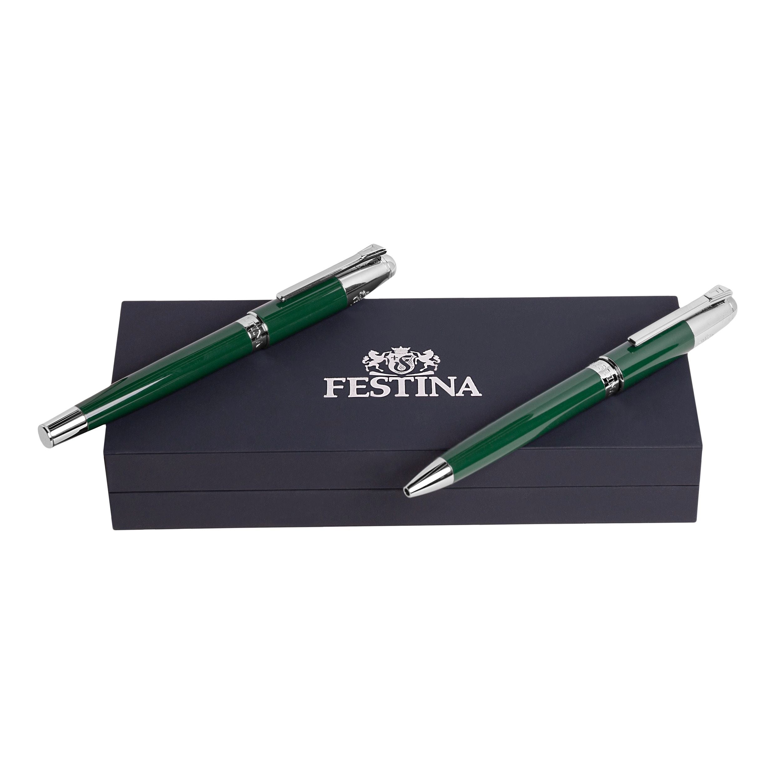 Set Classicals Chrome White (Ballpoint Pen & Fountain Pen)