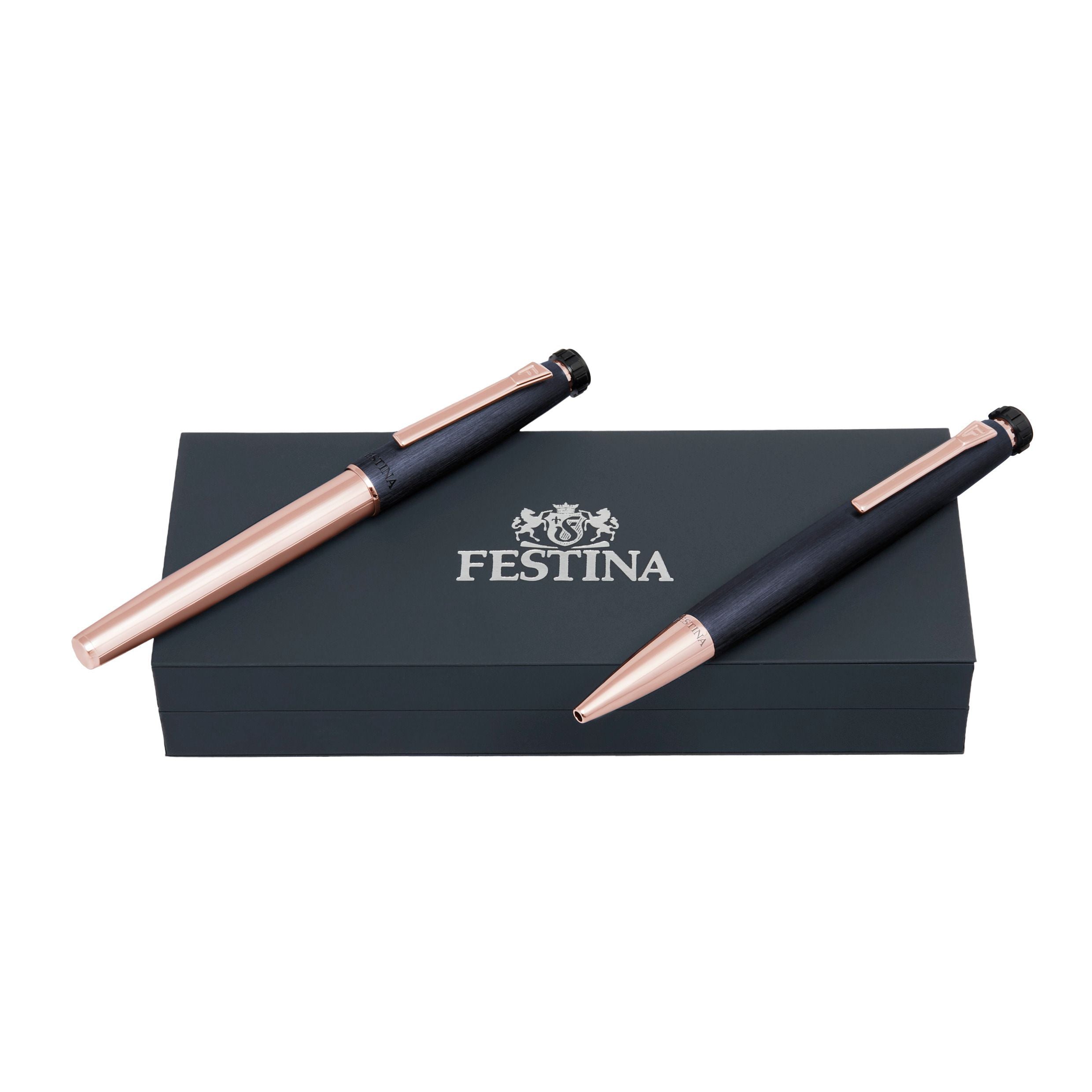 Set Festina Chrome Black (Ballpoint Pen & Rollerball Pen)