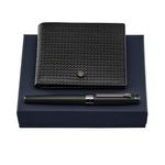 Set Interlace Black (Rollerball Pen & Wallet)