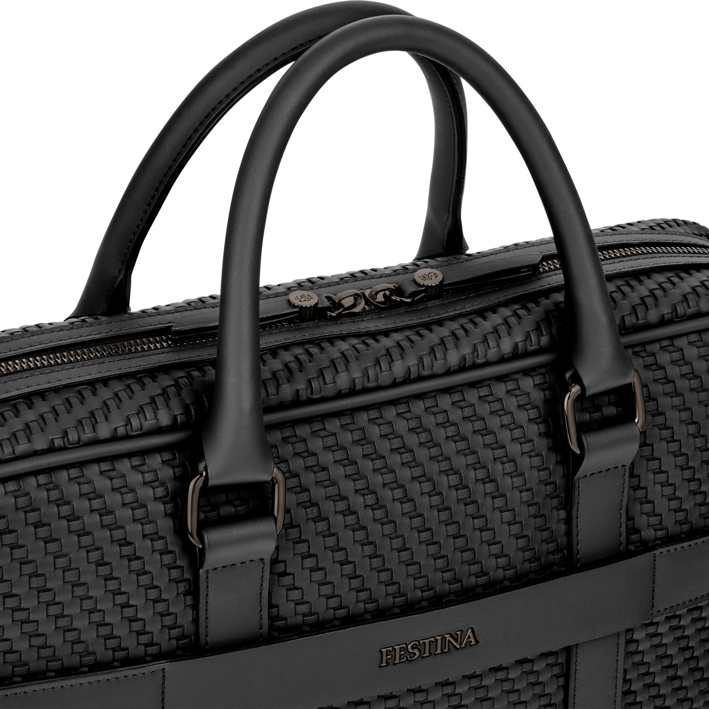 Document Bag Interlace Black