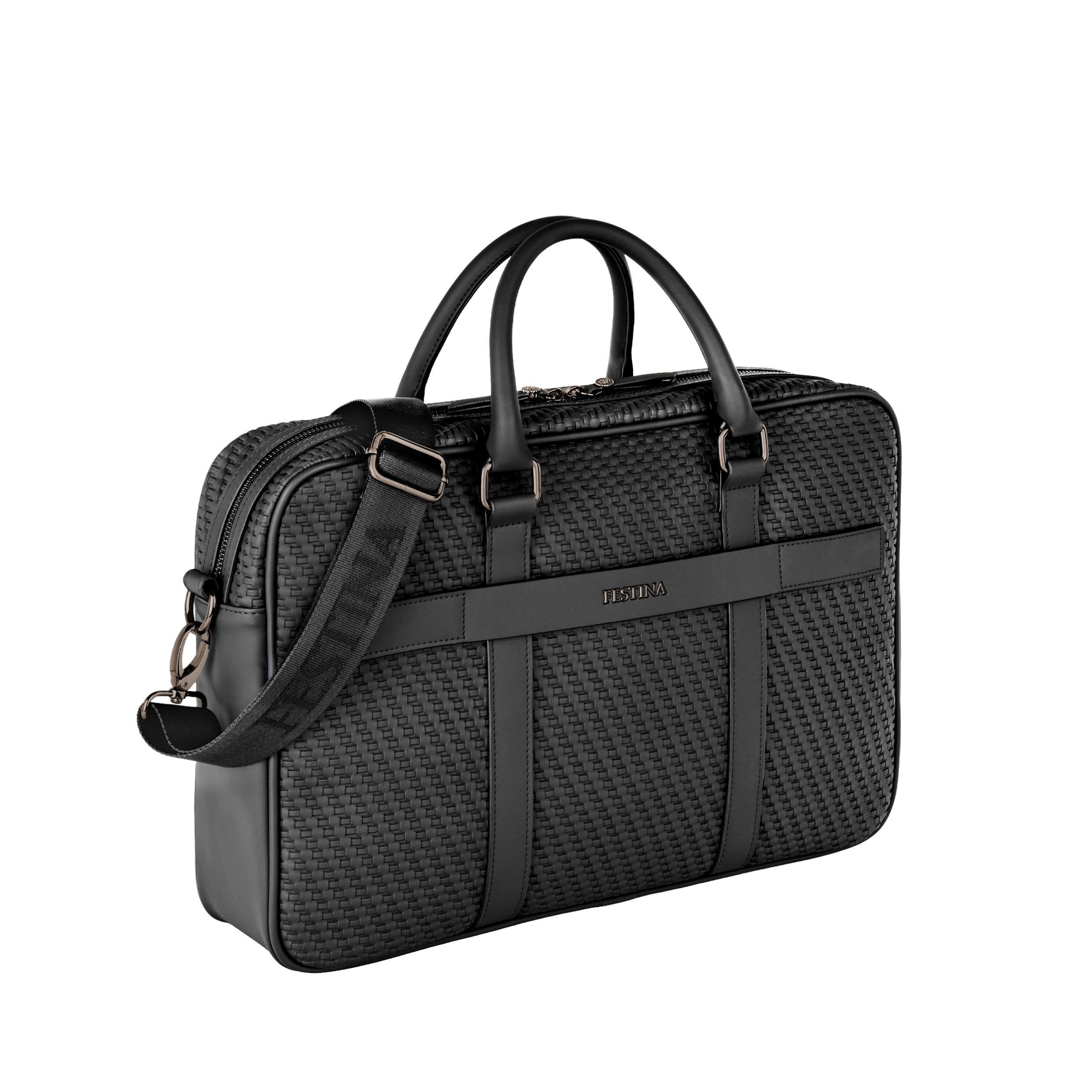 Document Bag Interlace Black