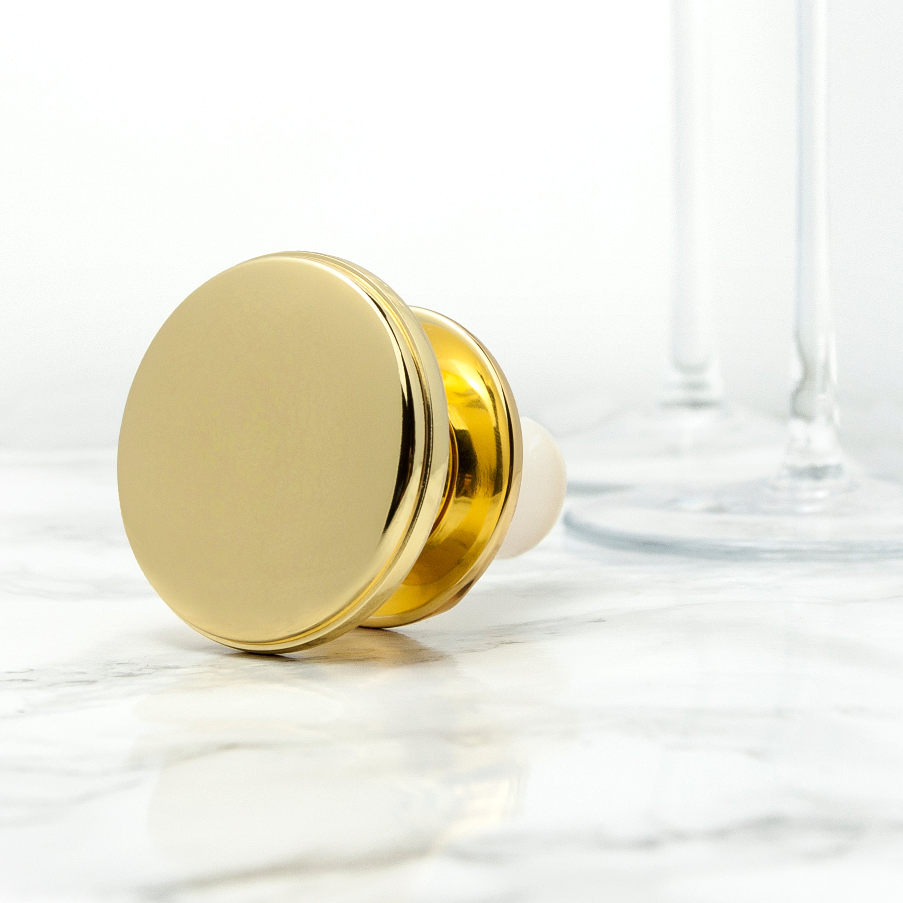 Luxury Plated Bottle Stopper with Rubber Seal