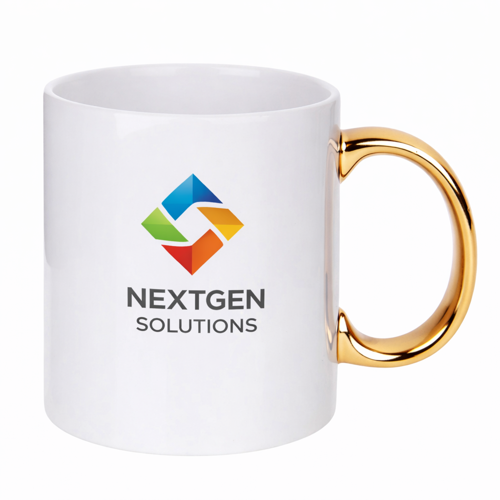 11oz Durham Mug with Gold Handle