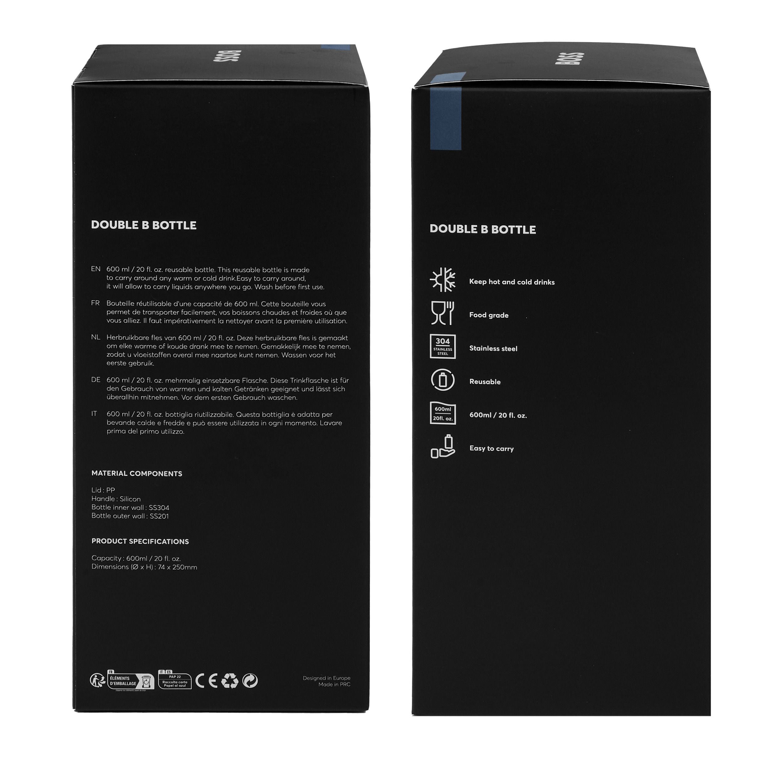 Isothermal Flask Double B Black & Gun