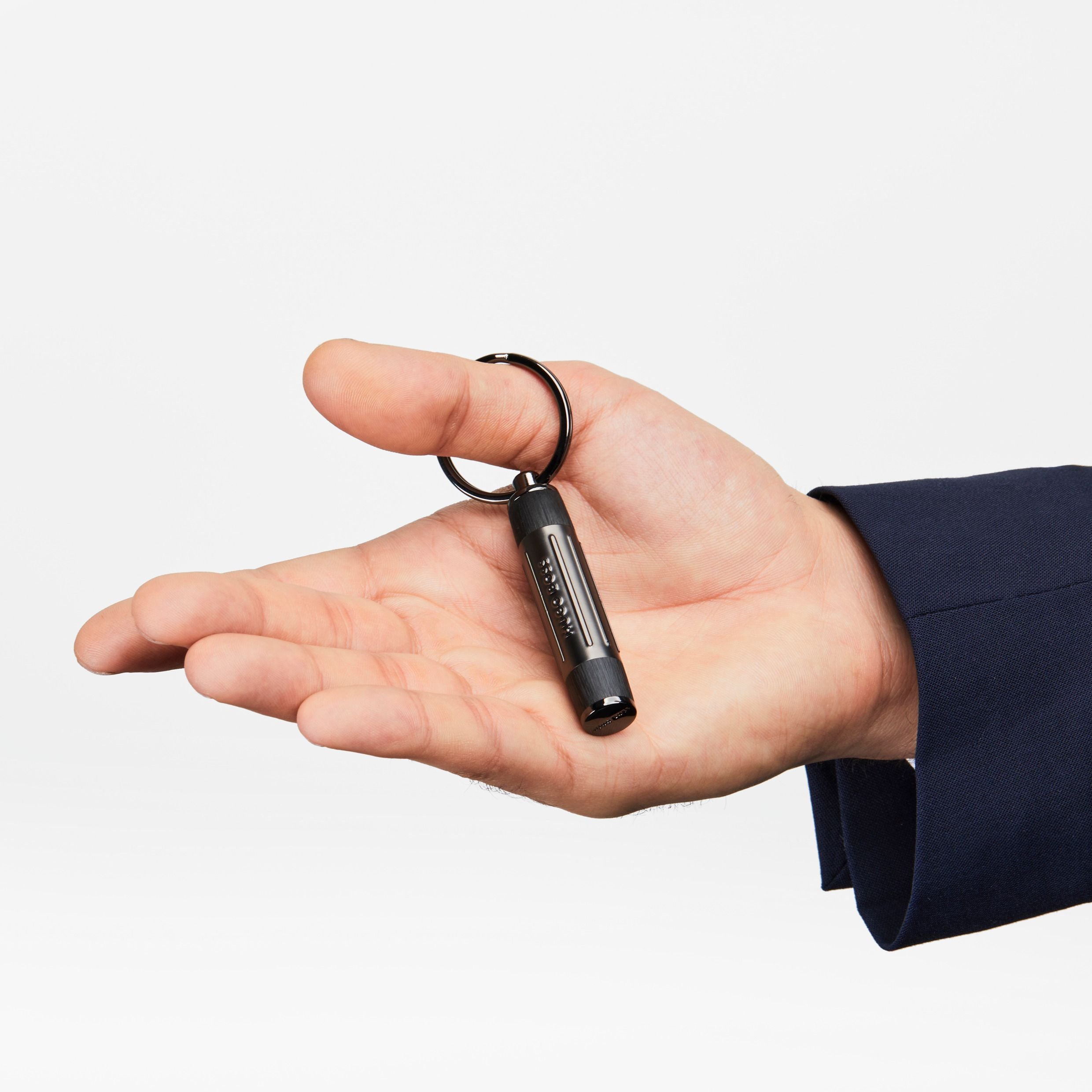 Key Ring Gear Ribs Black