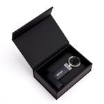 Key Ring Classic Grained Black