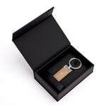 Key Ring Classic Grained Black