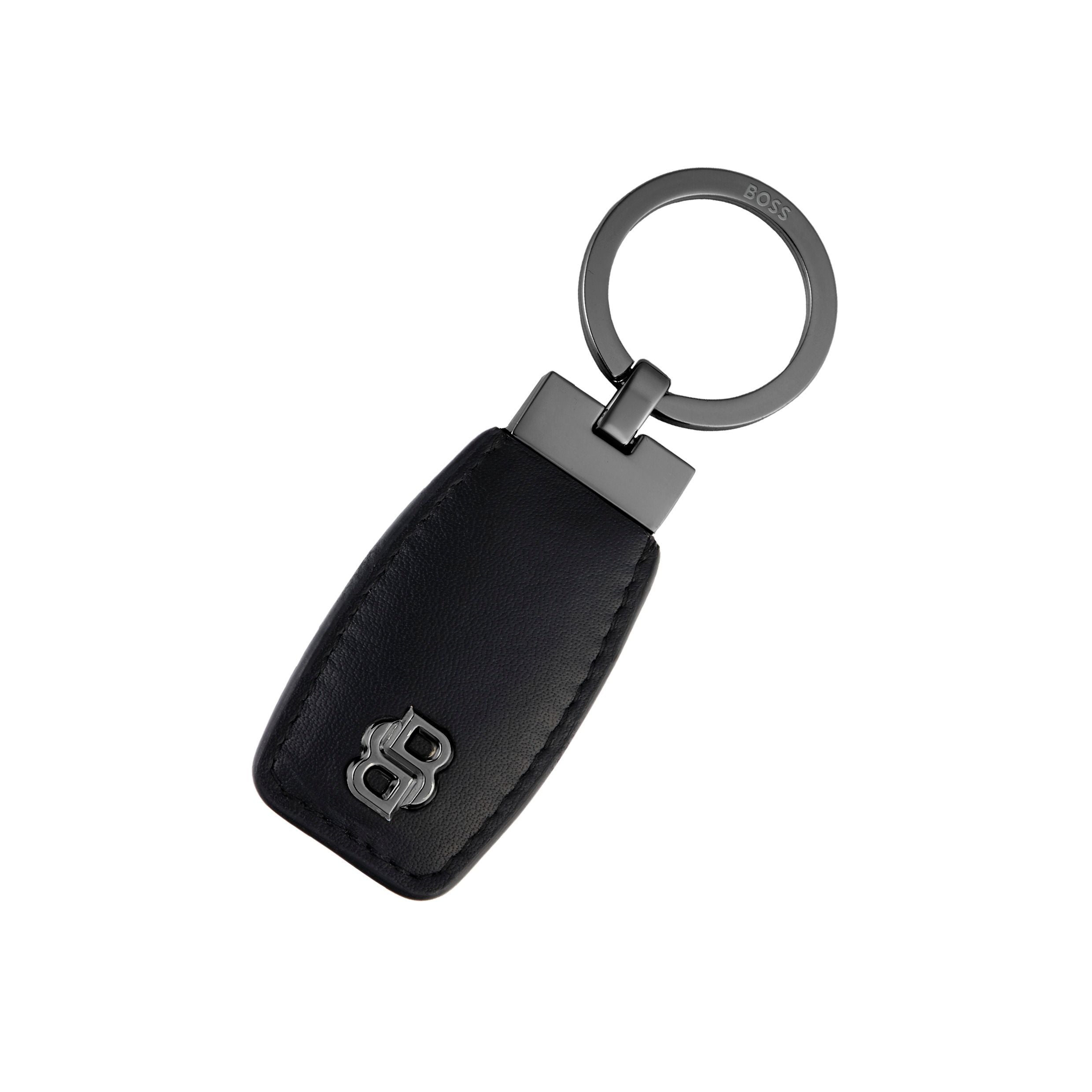Key Ring Double B Black & Chrome