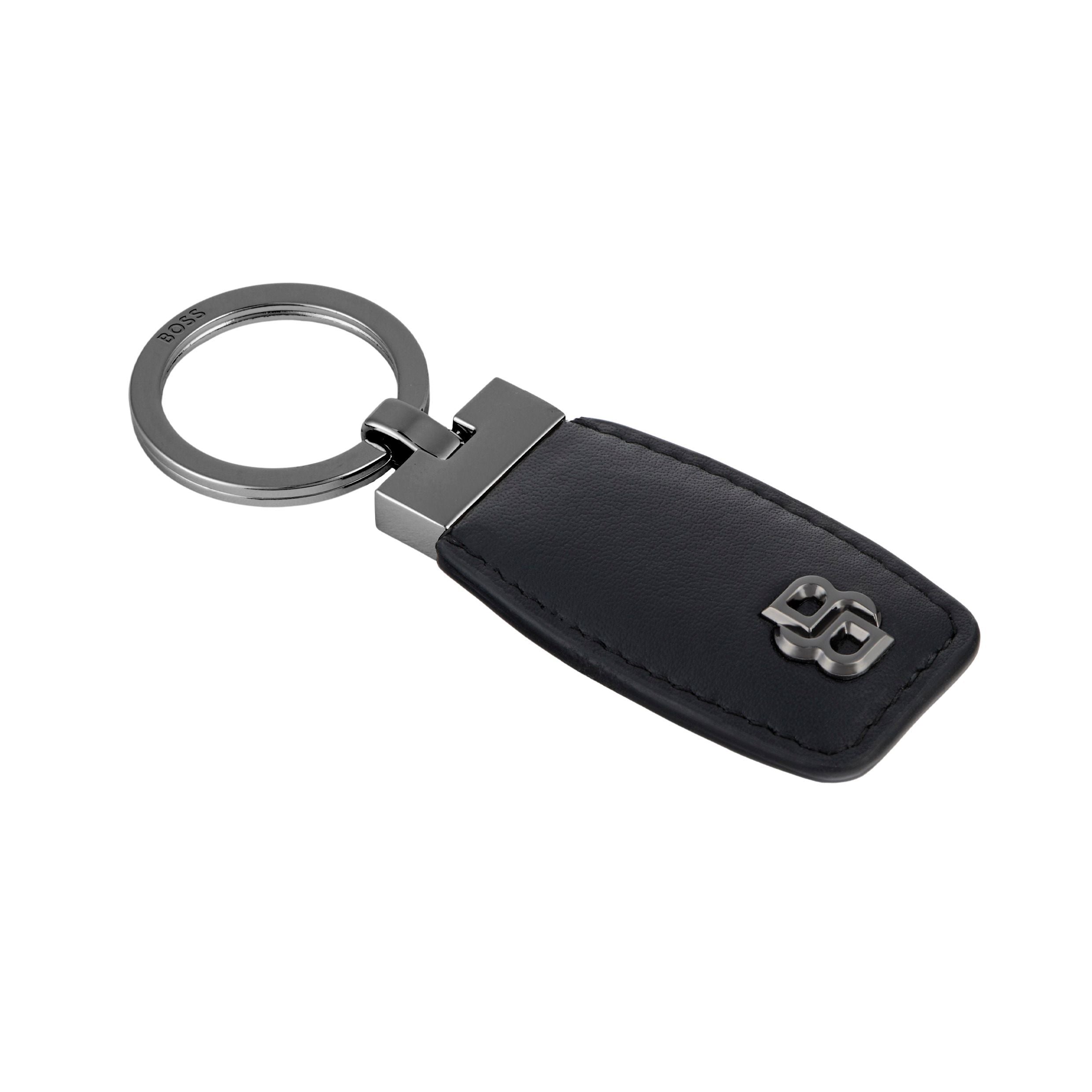 Key Ring Double B Black & Chrome