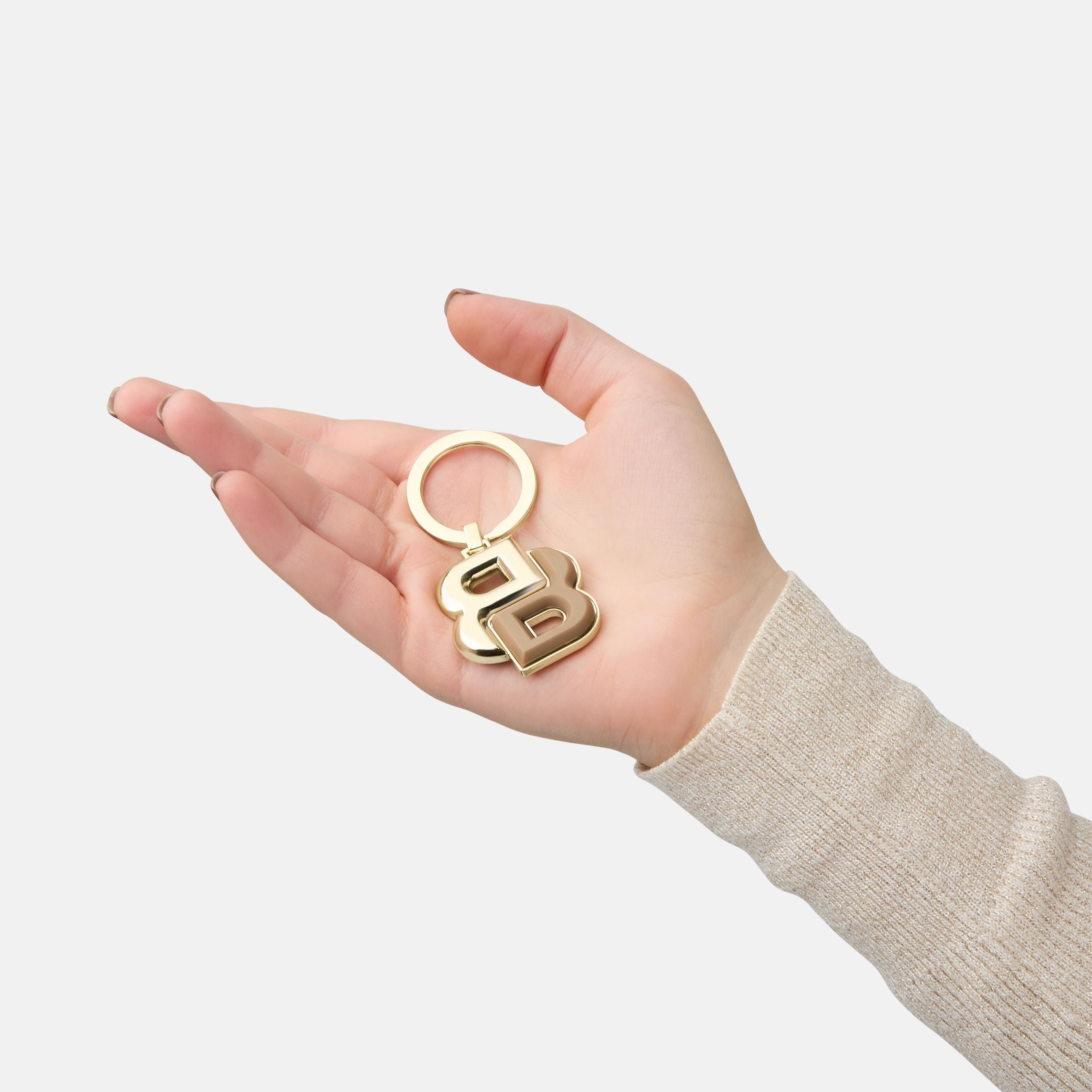 Key Ring Double B Black & Gold