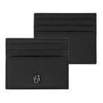 Card Holder Double B Saffiano Black