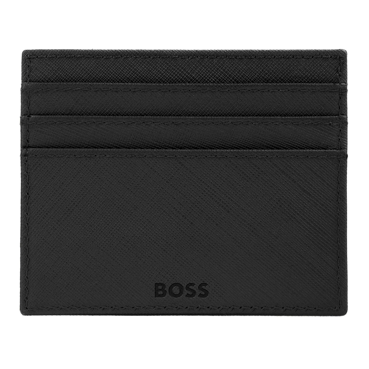 Card Holder Double B Saffiano Black